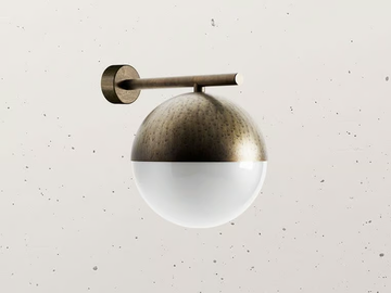 SFERA 291.05 - LED brass outdoor wall lamp by Il Fanale - view 2
